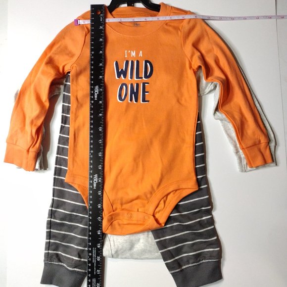 Carter's Baby boy 3-Piece set, size 24 months, Orange and grey - Picture 9 of 9